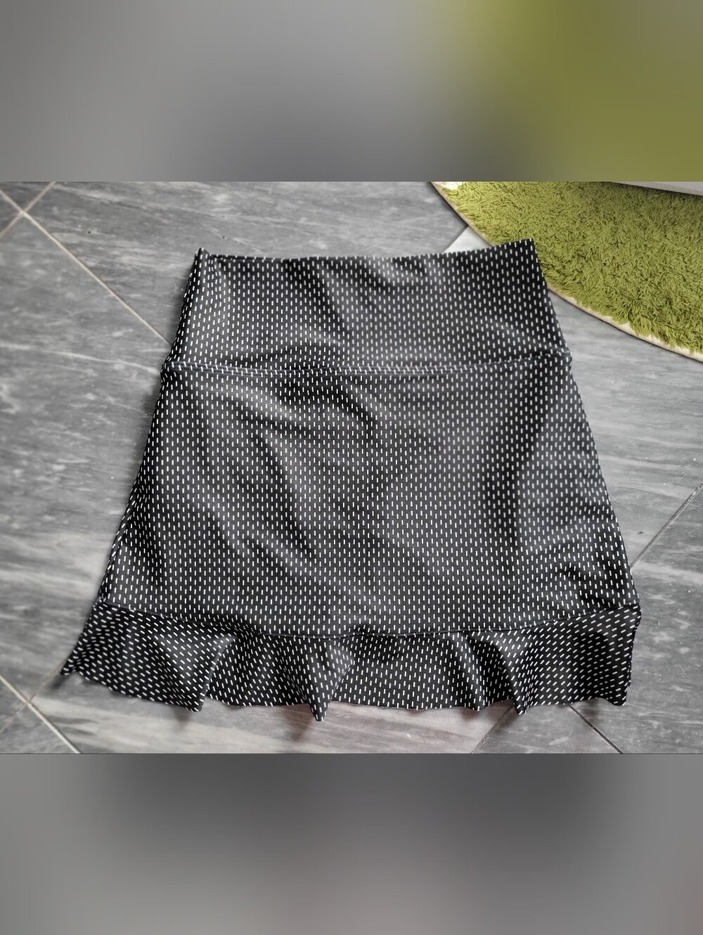 Albion Black and White Polka Dot Swim Skirt